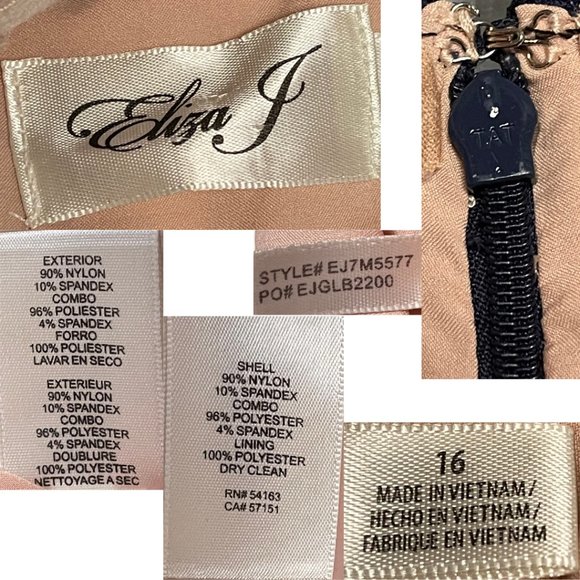 Eliza J Lace Cocktail Dress, Navy Blue, Size 16 - Picture 5 of 5